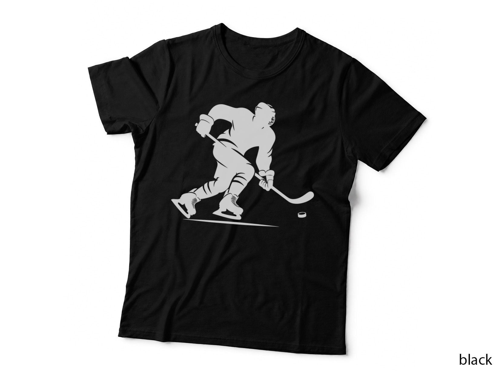 Ice Hockey Player in Action Hockey T-Shirt, Hockey Graphic Tee