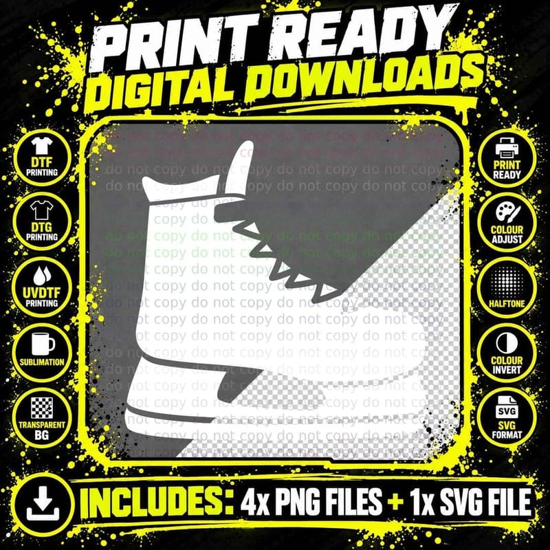 Ice Skate Silhouette Hockey T-Shirt, Hockey Graphic Tee Png SVG Digital Bundle
