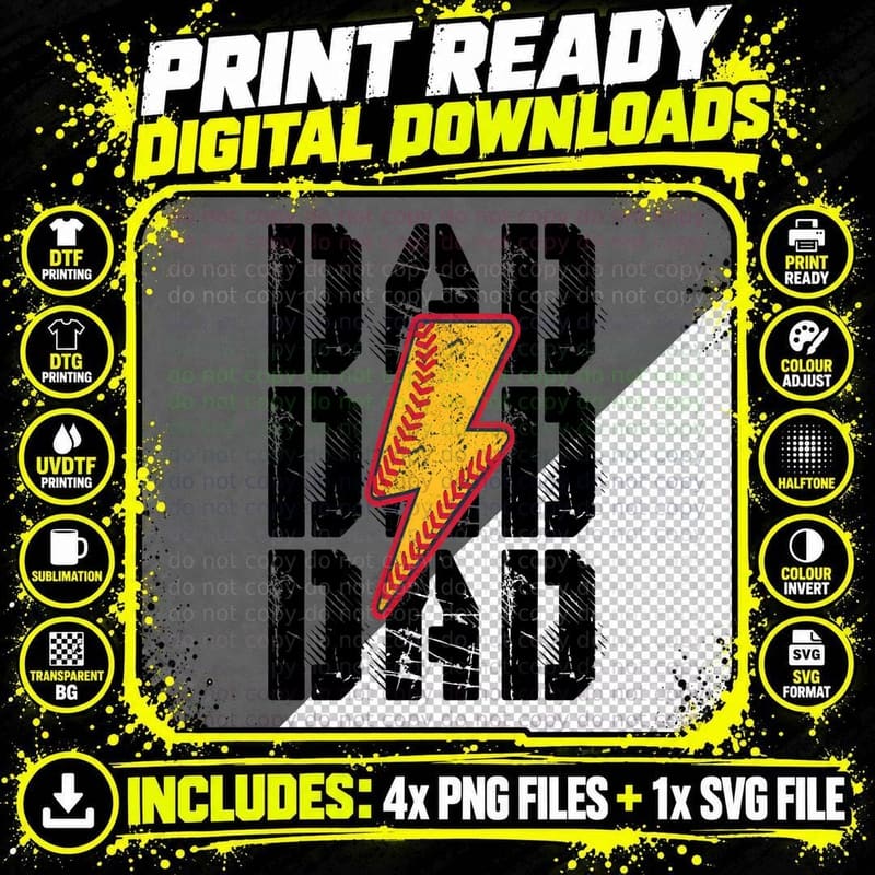 Idaho Softball T-Shirt, Baseball Lightning Bolt Graphic Png SVG Digital Bundle