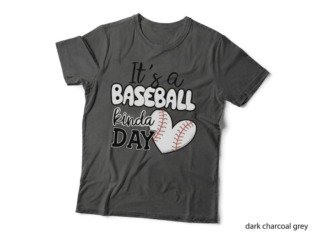 It's a Baseball Kinda Day Baseball T-Shirt, Baseball Heart Illustration Graphic