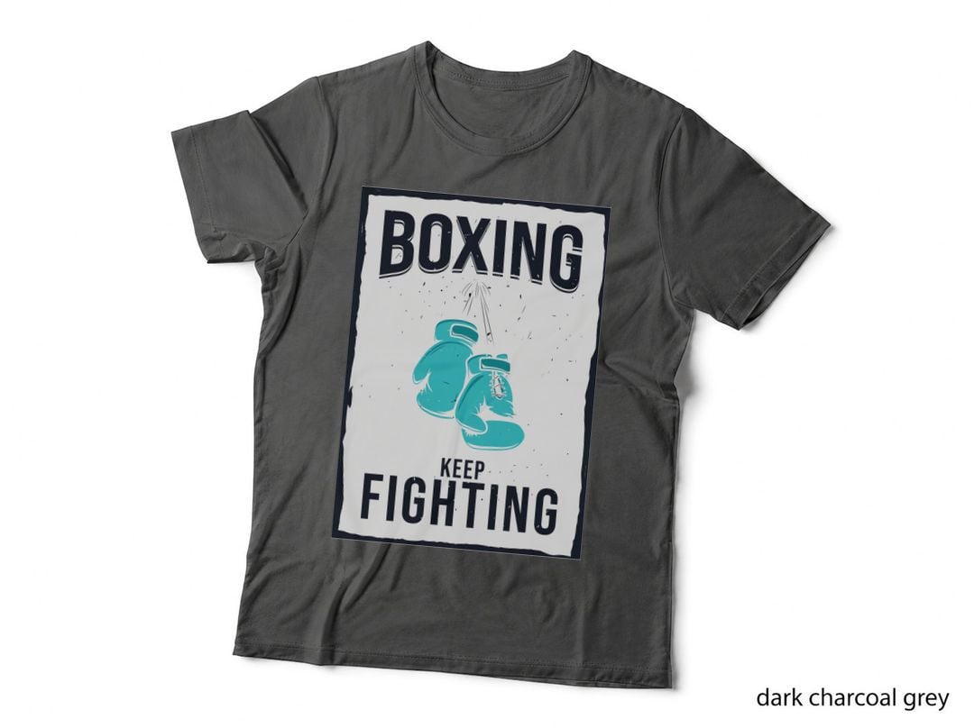Keep Fighting Boxing T-Shirt, Boxing Gloves in Action Graphic Tee