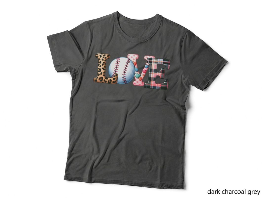 Love Baseball T-Shirt, Baseball-Themed Love Letters with Graphic Tee