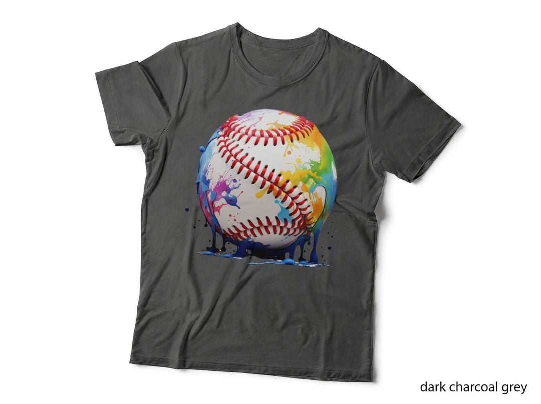 Paint-Splattered Baseball T-Shirt, Baseball Graphic Tee