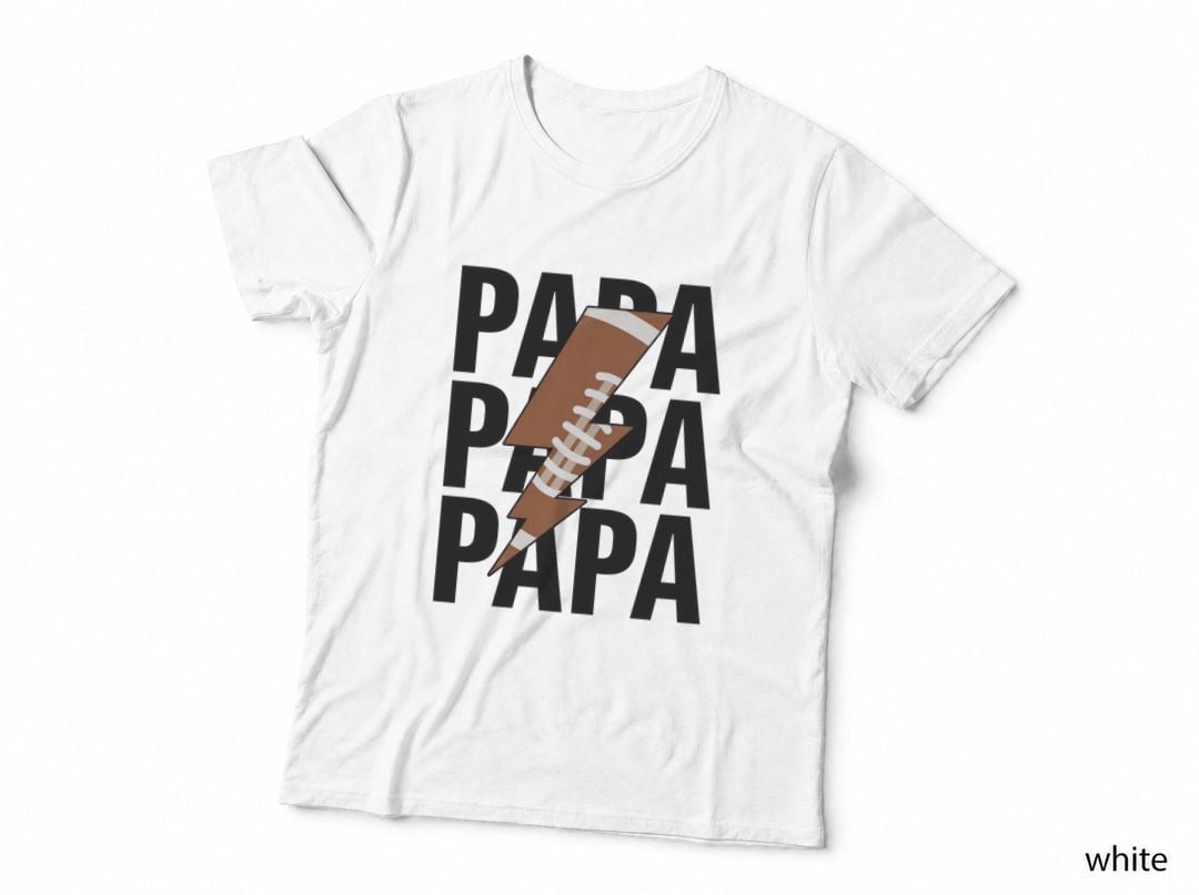 Papa Football T-Shirt, Football-Themed Pencil Graphic Tee