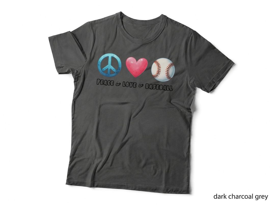 Peace Love Baseball T-Shirt, Peace Love Baseball Graphic Tee