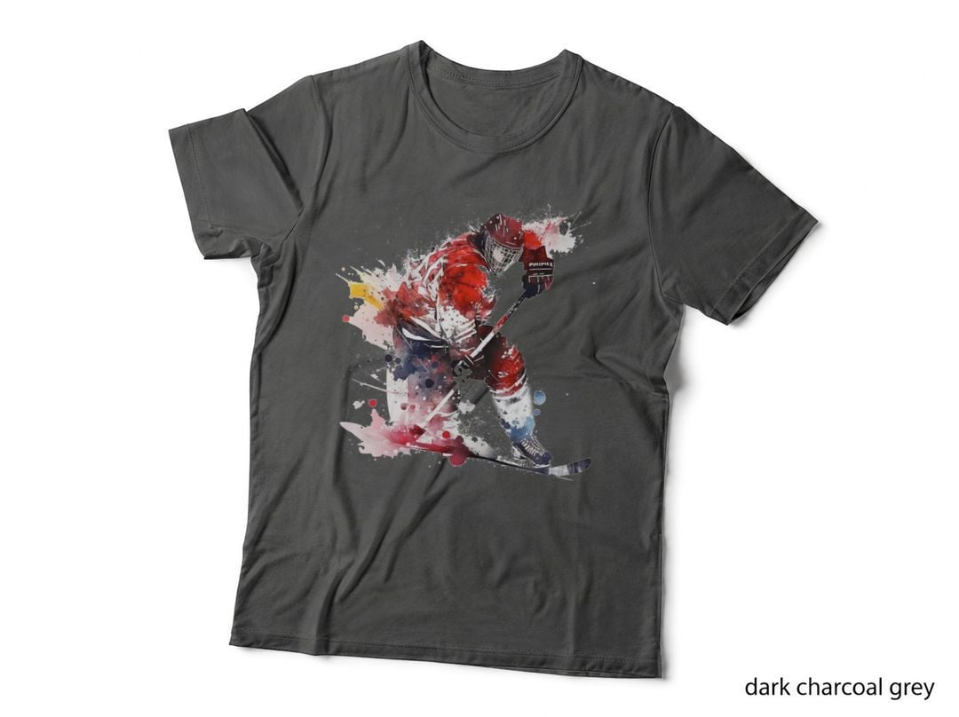 Prime Hockey T-Shirt, Ice Hockey Player in Action Graphic Tee