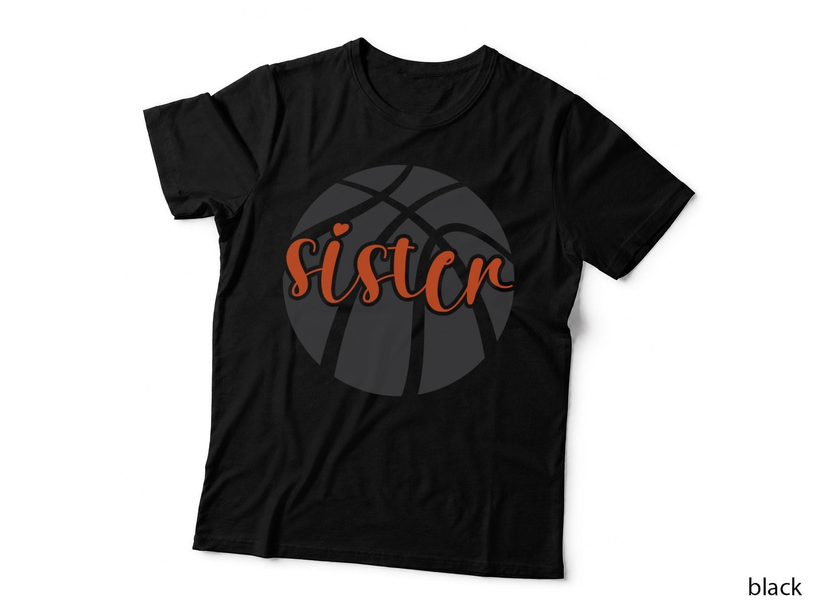 Sister Basketball T-Shirt, Basketball-Themed Sister Graphic Tee