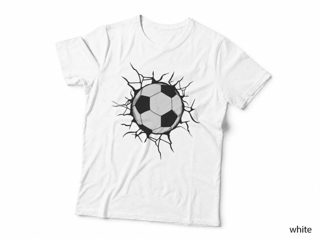 Soccer Ball Breaking Through Wall Soccer T-Shirt, Soccer Graphic Tee