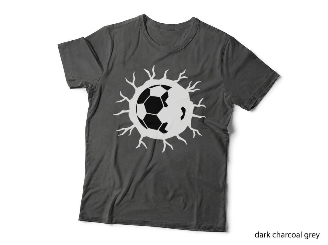Soccer Ball Bursting Through Wall Soccer T-Shirt, Soccer Graphic Tee