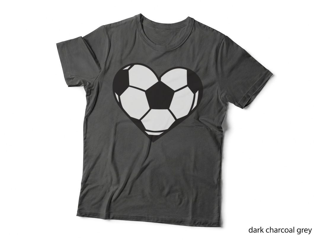 Soccer Ball Heart Shape Soccer T-Shirt, Soccer Graphic Tee, Cute Soccer Shirt
