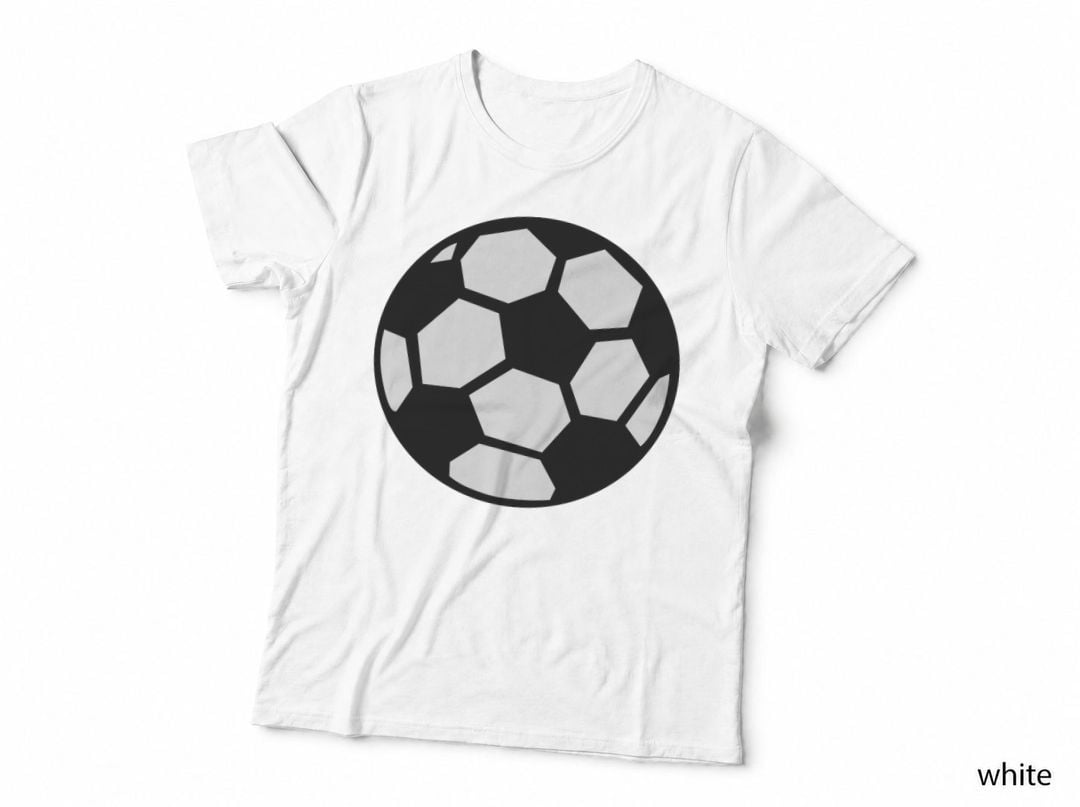 Soccer Ball Pattern Soccer Print T-Shirt, Soccer Graphic Tee, Cute Soccer Shirt