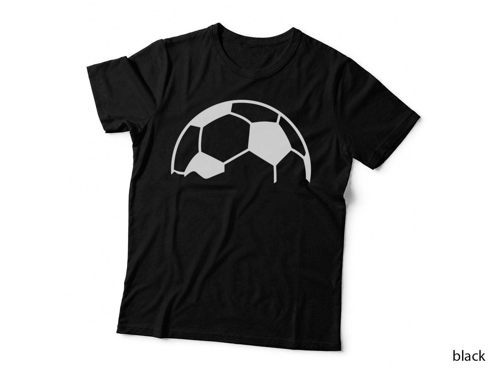 Soccer Ball Silhouette Soccer Art T-Shirt, Soccer Graphic Tee, Cute Soccer Shirt