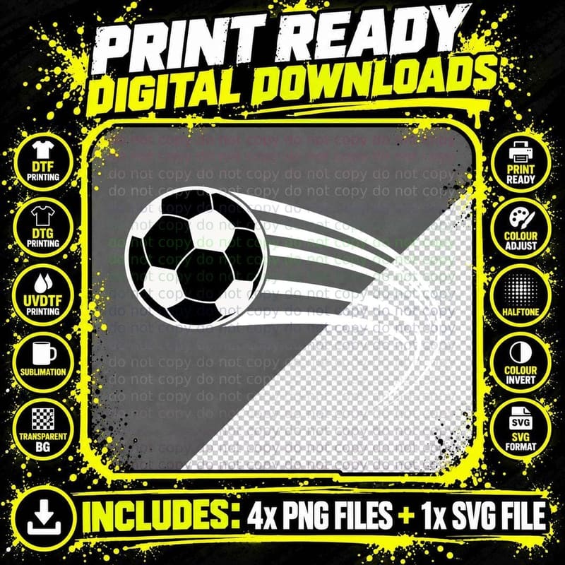 Soccer Ball in Motion Soccer T-Shirt, Soccer Graphic Tee Png SVG Digital Bundle