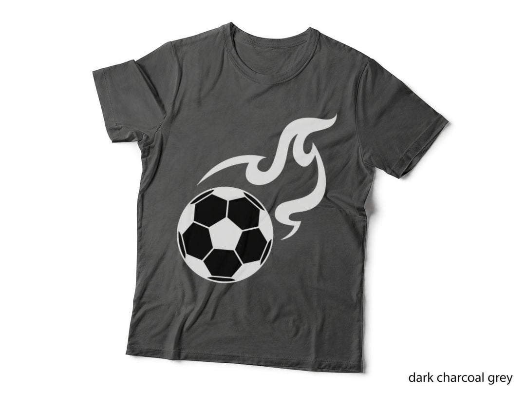 Soccer Ball with Flames Soccer T-Shirt, Soccer Graphic Tee, Cute Soccer Shirt