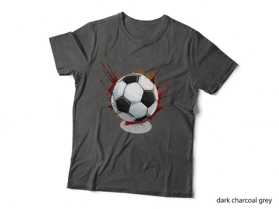 Soccer Ball with Splatter Effect Football T-Shirt, Football Graphic Tee