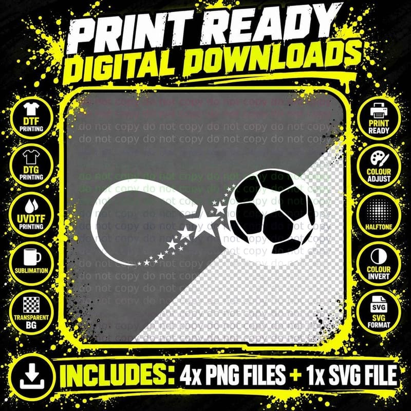 Soccer Ball with Stars Trail Soccer T-Shirt Png SVG Digital Bundle