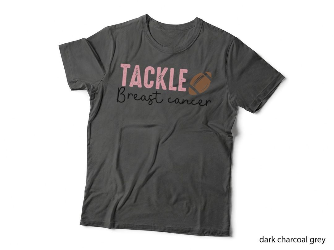 Tackle Breast Cancer Breast Cancer T-Shirt, Football-Themed Breast Cancer