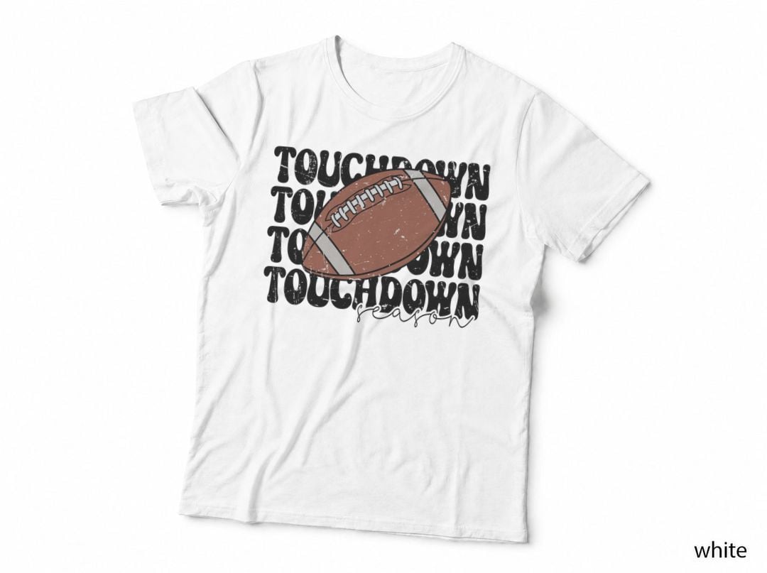 Touchdown Football T-Shirt, Football-Themed Graphic with Graphic Tee