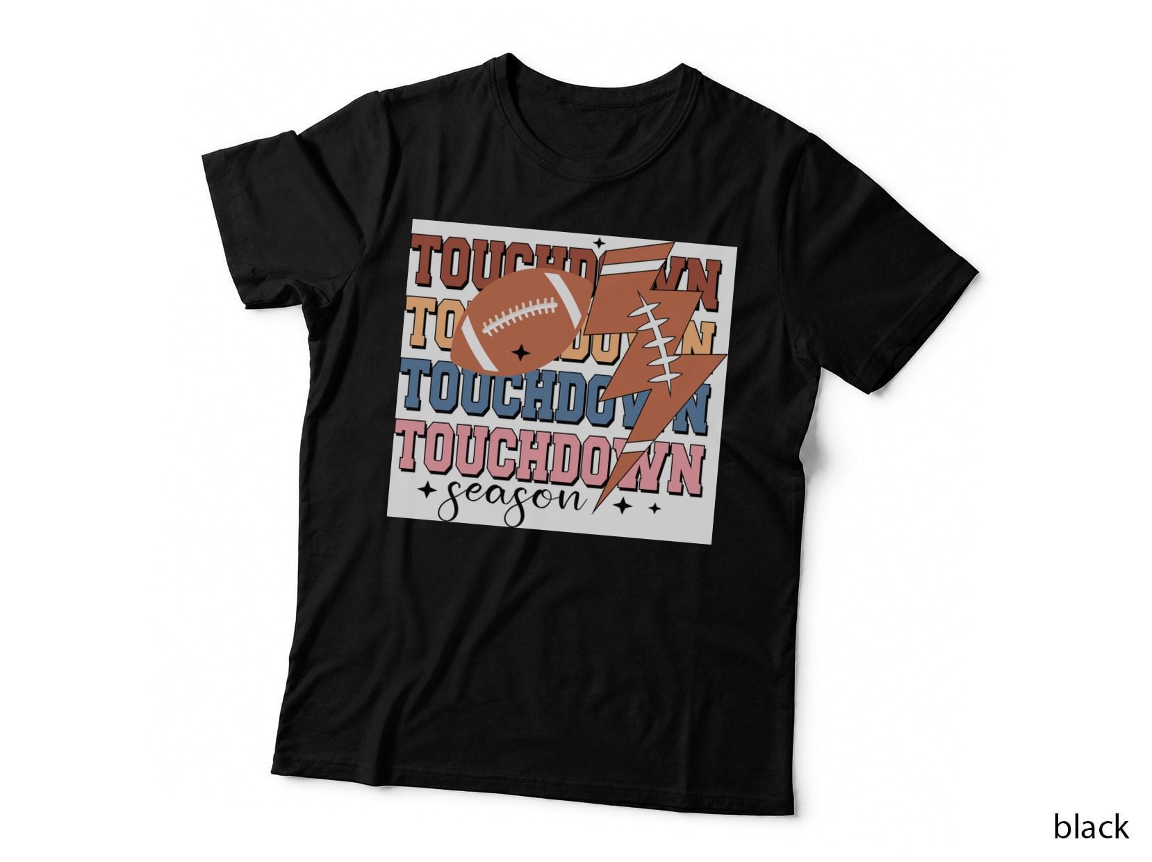 Touchdown Season Football T-Shirt, Football-Themed Graphic with Bold Graphic