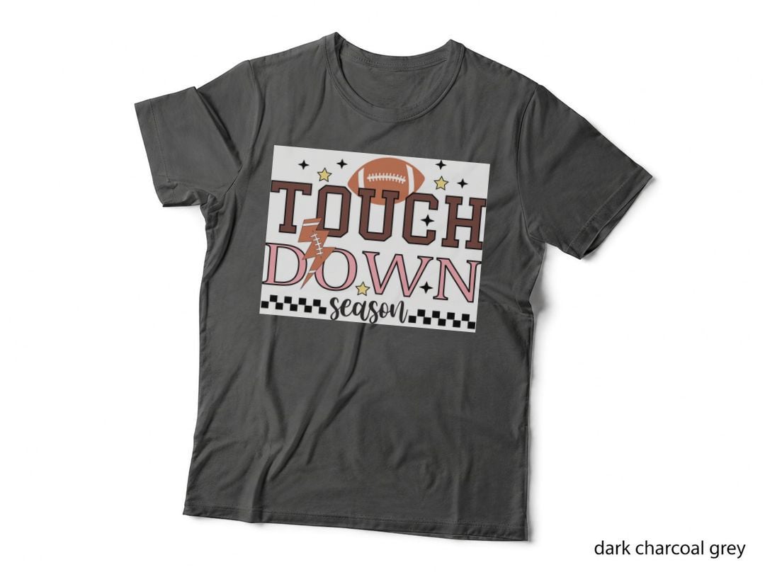 Touchdown Season Football T-Shirt, Football-Themed Graphic with Stars Graphic