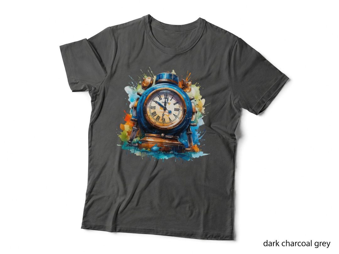 Vintage Alarm Clock Splash Art Football T-Shirt, Football Graphic Tee
