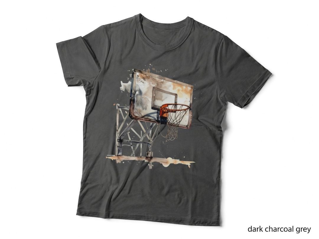 Weathered Basketball Hoop Basketball T-Shirt, Basketball Graphic Tee