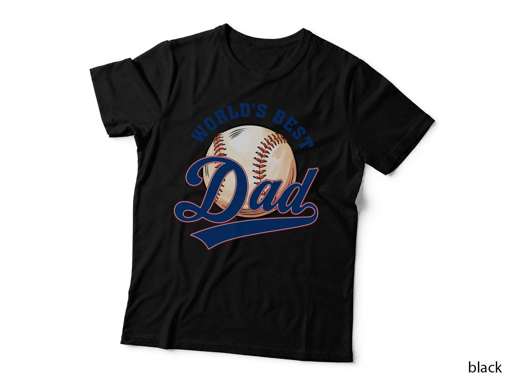 World's Best Dad Softball T-Shirt, Baseball-Themed Father's Day Shirt Graphic