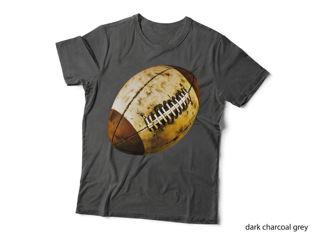 Worn Football Close-Up Football T-Shirt, Football Graphic Tee