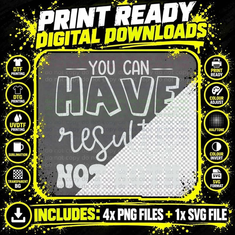 You Can Have Results Not Both Soccer T-Shirt Png SVG Digital Bundle