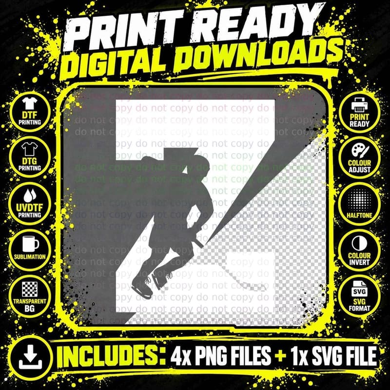 Znone Hockey T-Shirt, Ice Hockey Player Sliding Graphic Png SVG Digital Bundle