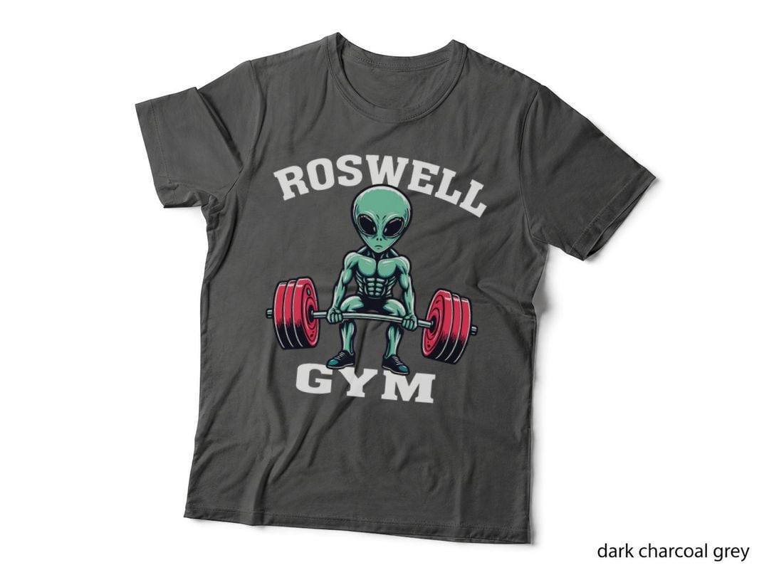 Alien Gym Funny UFO Roswell Bodybuilding Fitness T-Shirt
