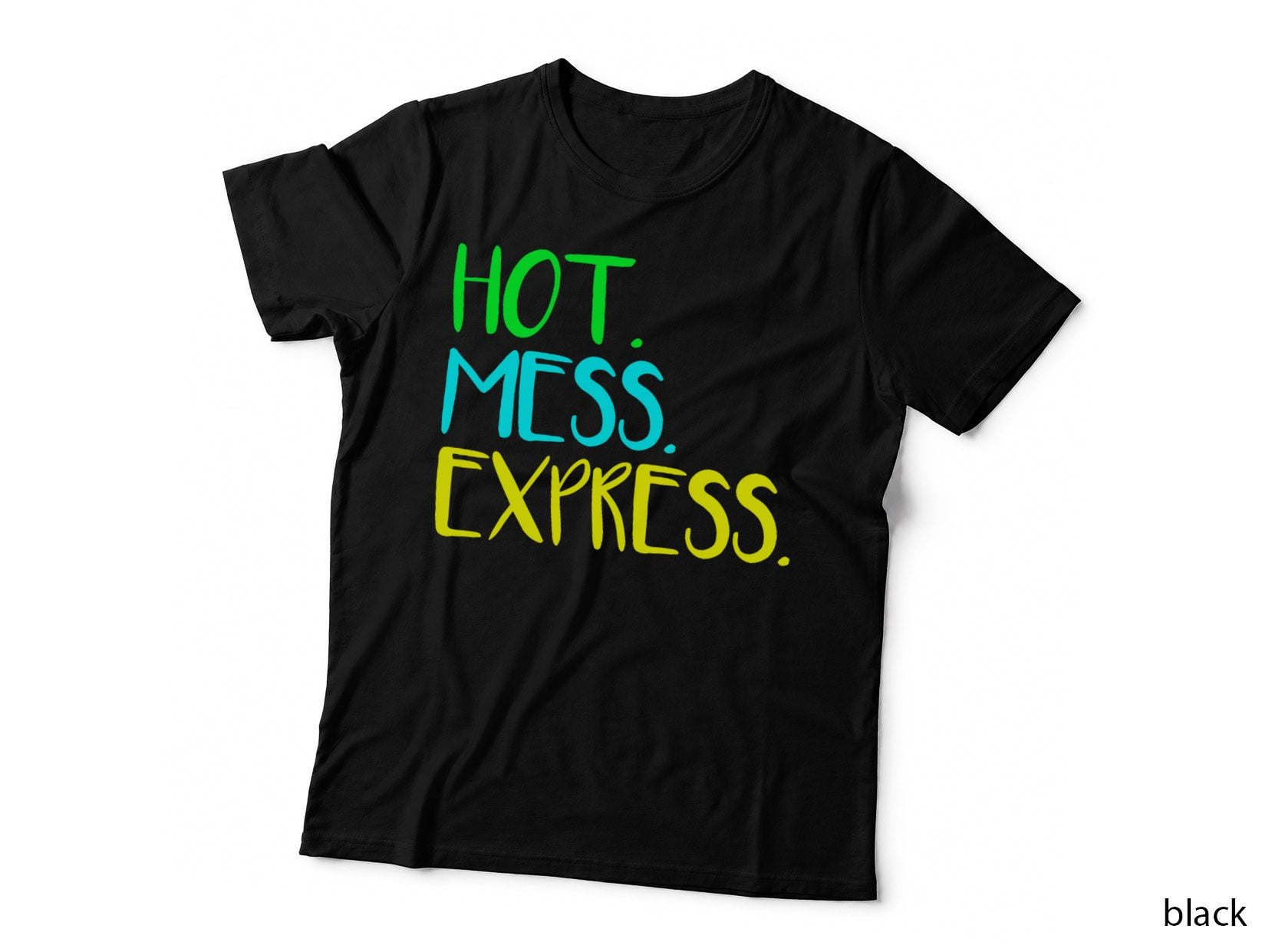 All Aboard the Hot Mess Express Life Status Funny Gym, Humor T-Shirt