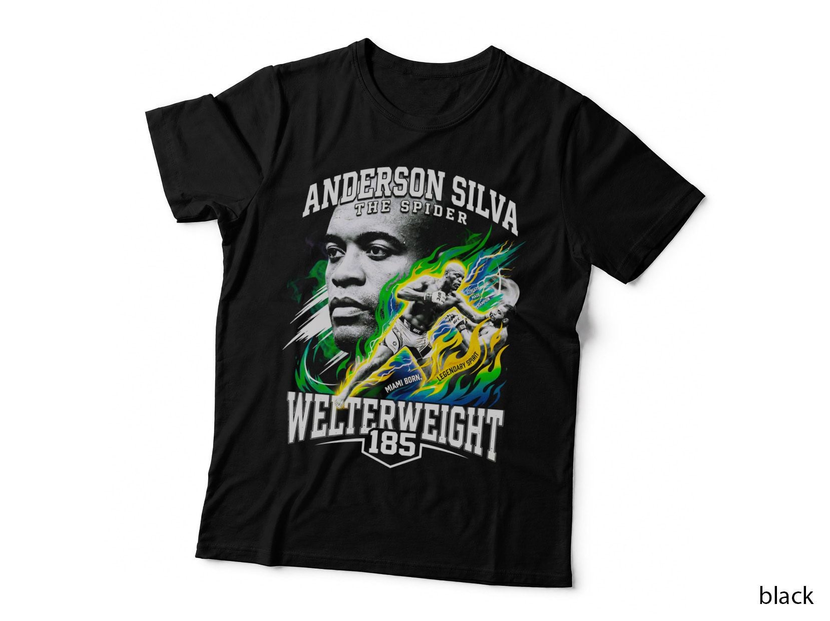 Anderson Silva Welterweight MMA Print T-Shirt