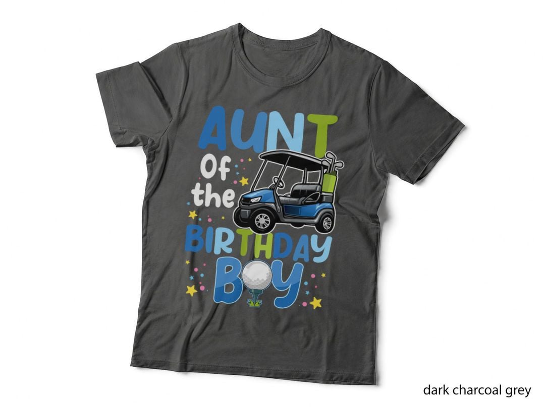Aunt of the Birthday Boy Golf Themed Matching Party, Golf Gift for Women T-Shirt