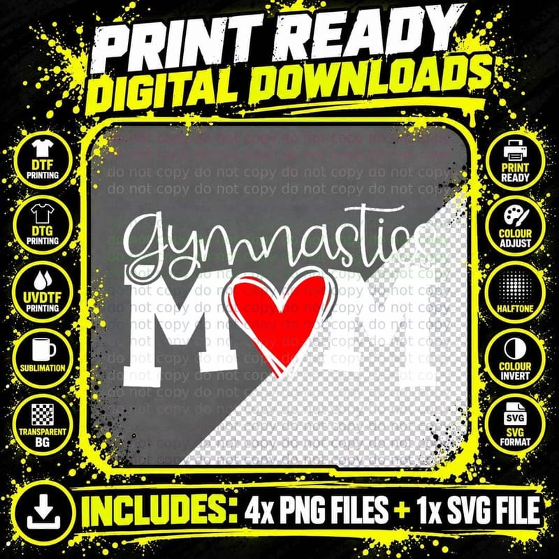 Awesome Gymnastics Gymnast, Gym Mom Gift, Sports Fan Png SVG Digital Bundle