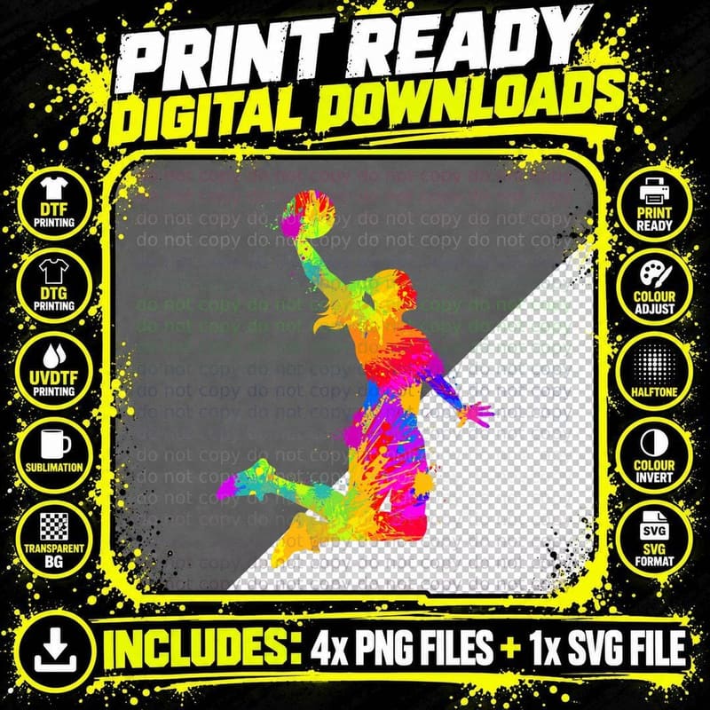 Basketball Girl Women Girls, Sports Fan Png SVG Digital Bundle