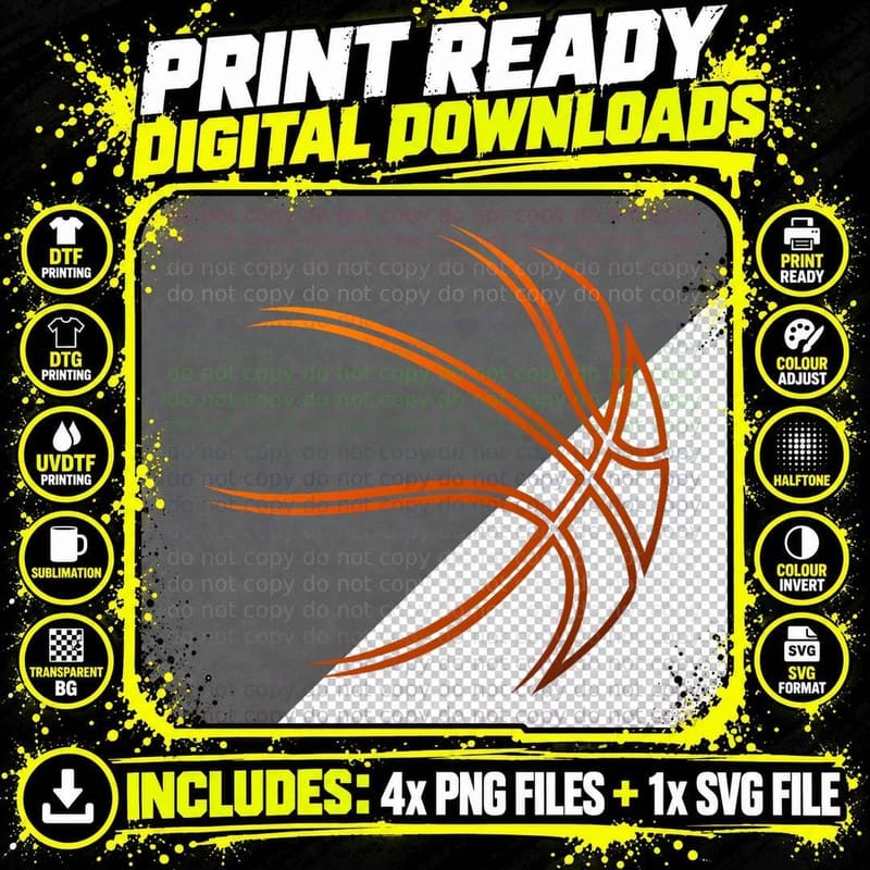 Basketball Player Basketballer Sports Graphic, Men's Png SVG Digital Bundle