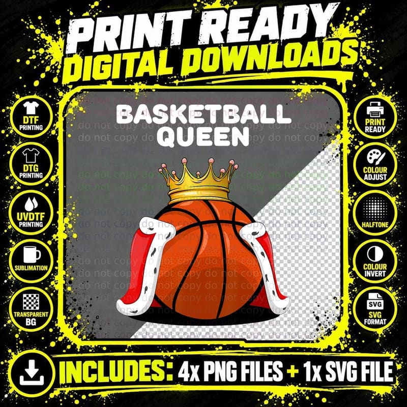 Basketball Queen Girls Basketball Shirt Basketball Png SVG Digital Bundle