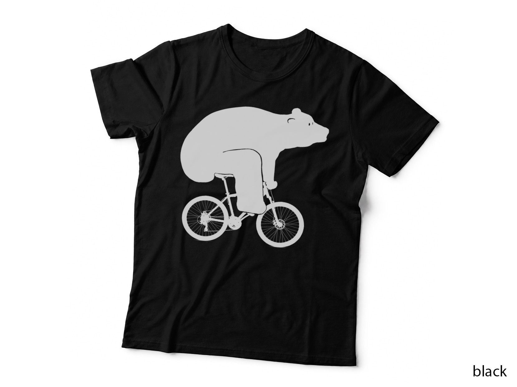 Bear on a Bicycle, Funny Animal, Nature Lover Gift, Outdoor Adventure T-Shirt