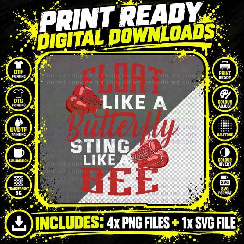 Boxing Workout Gym Boxer Champion, Fitness, Sports Style Png SVG Digital Bundle