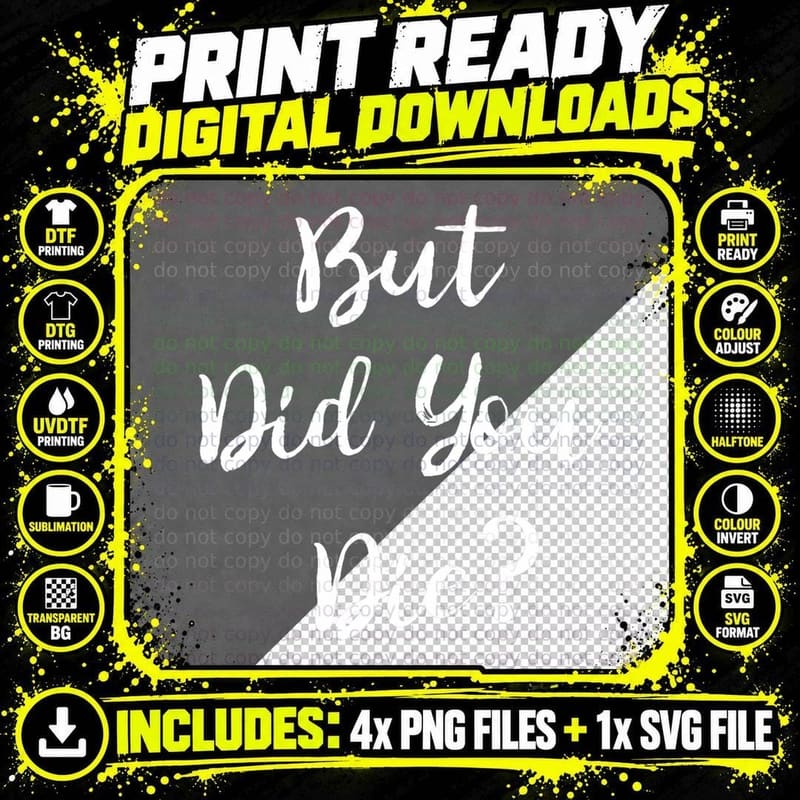 But Did You Die Gym Workout Apparel Humor Sarcastic Png SVG Digital Bundle