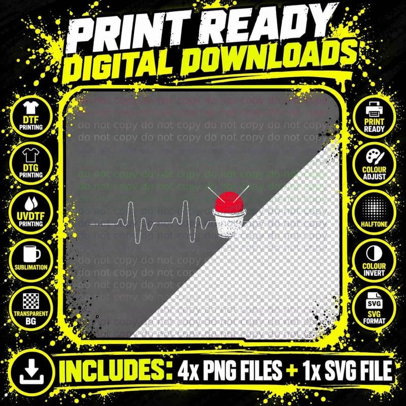 Cardio Drumming Heartbeat Fitness Class Gym Workout Png SVG Digital Bundle