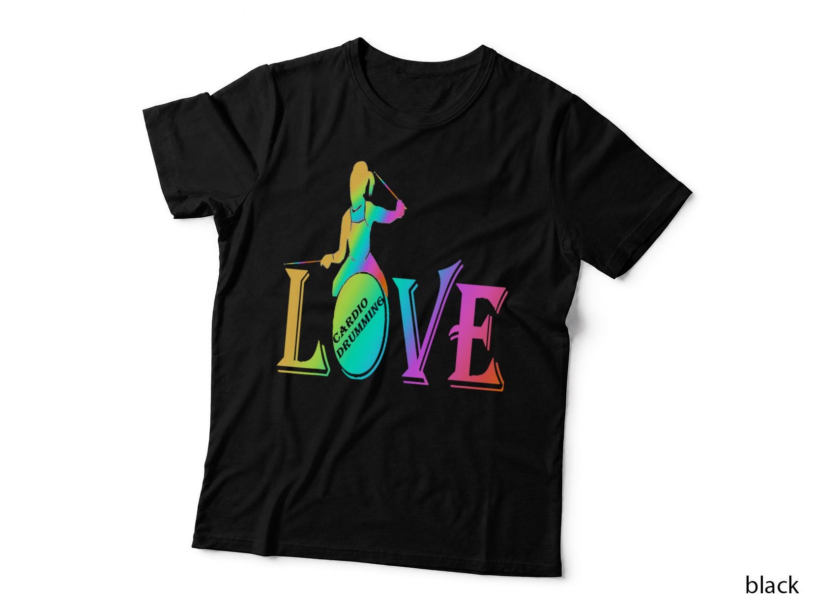 Cardio and Gym Colored Shirt Love Cardio Drumming, Fitness for Women T-Shirt