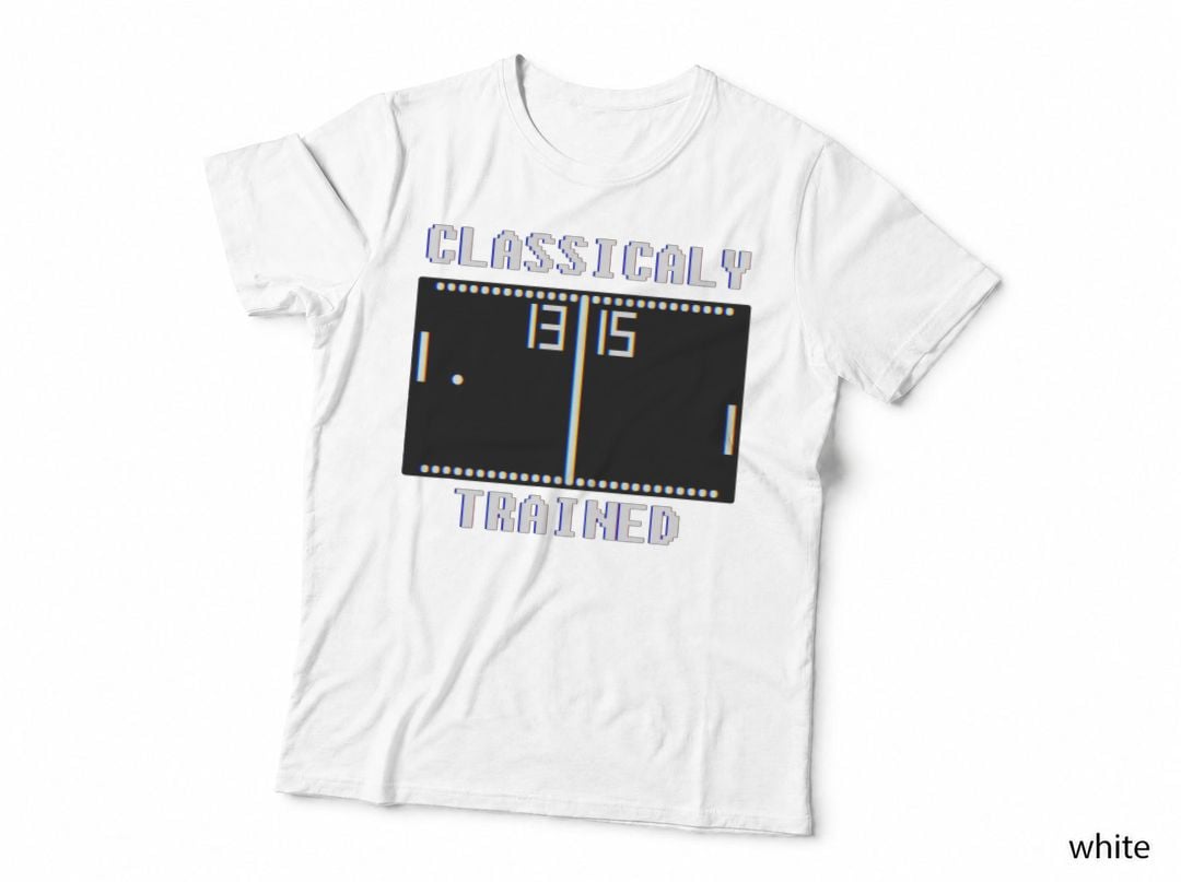 Classicaly Trained Retro Vintage Tennis Video Game, 80s Nostalgia T-Shirt