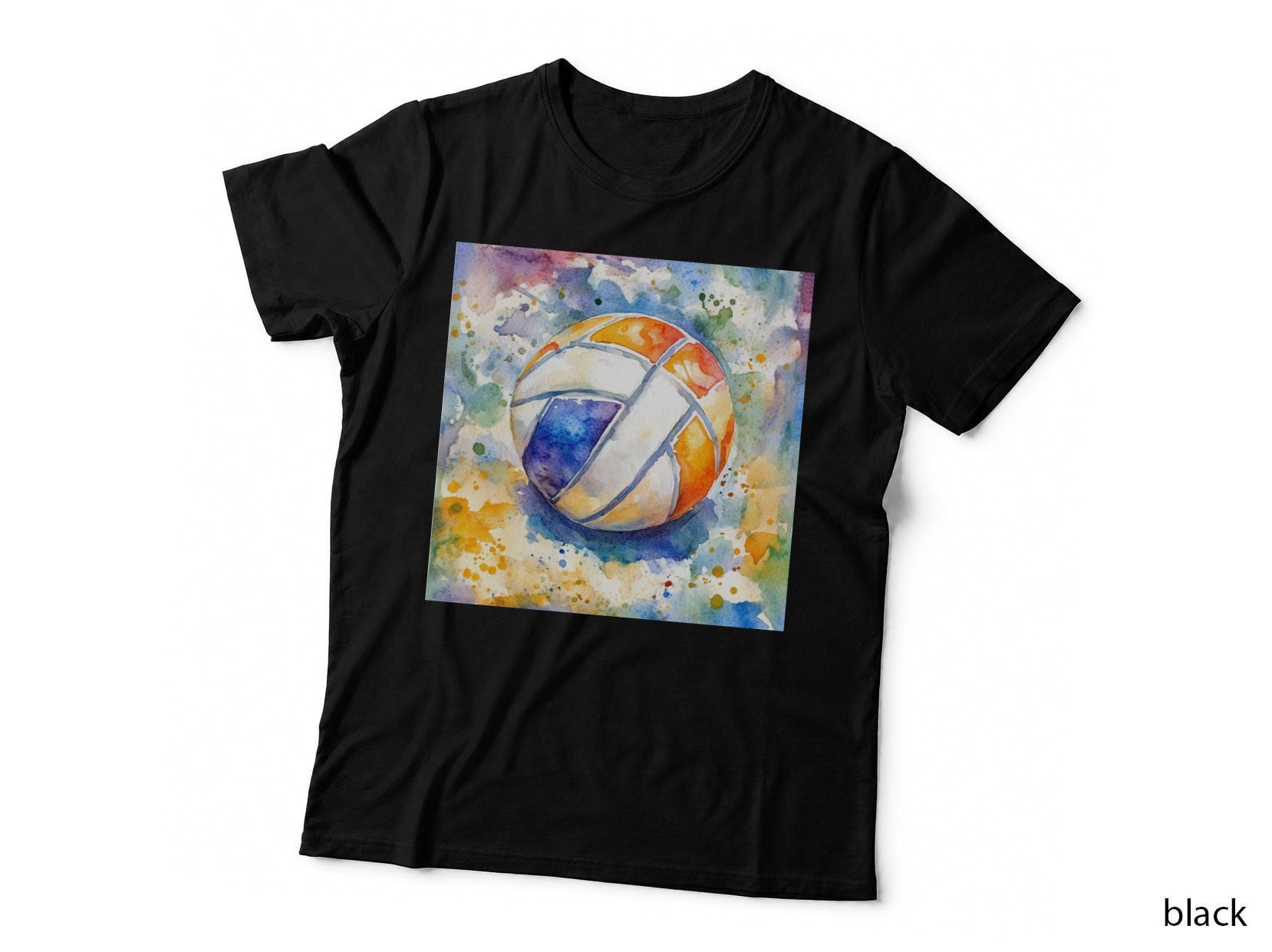Colorful Basketball on Vibrant Background Volleyball T-Shirt