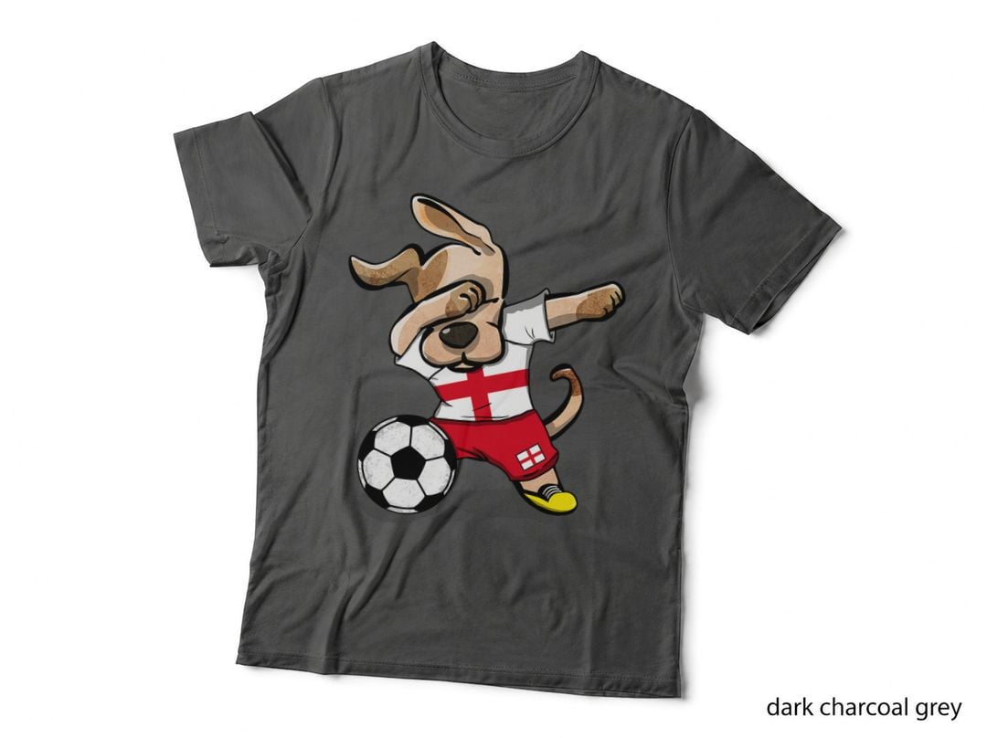 Dabbing Dog England Soccer English Flag Football Lover Gifts T-Shirt