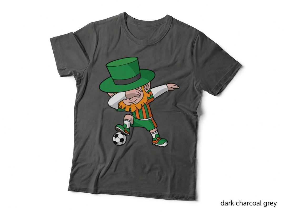 Dabbing Leprechaun Soccer Irish Kids St Patricks Day Boys T-Shirt