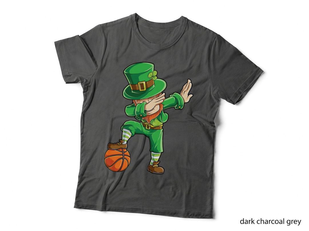 Dabbing Leprechaun St Patricks Day Boys Men Basketball Sport T-Shirt