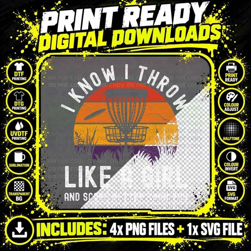Disc Golf Lover and Disc Golf Player Funny Disc Golf Png SVG Digital Bundle
