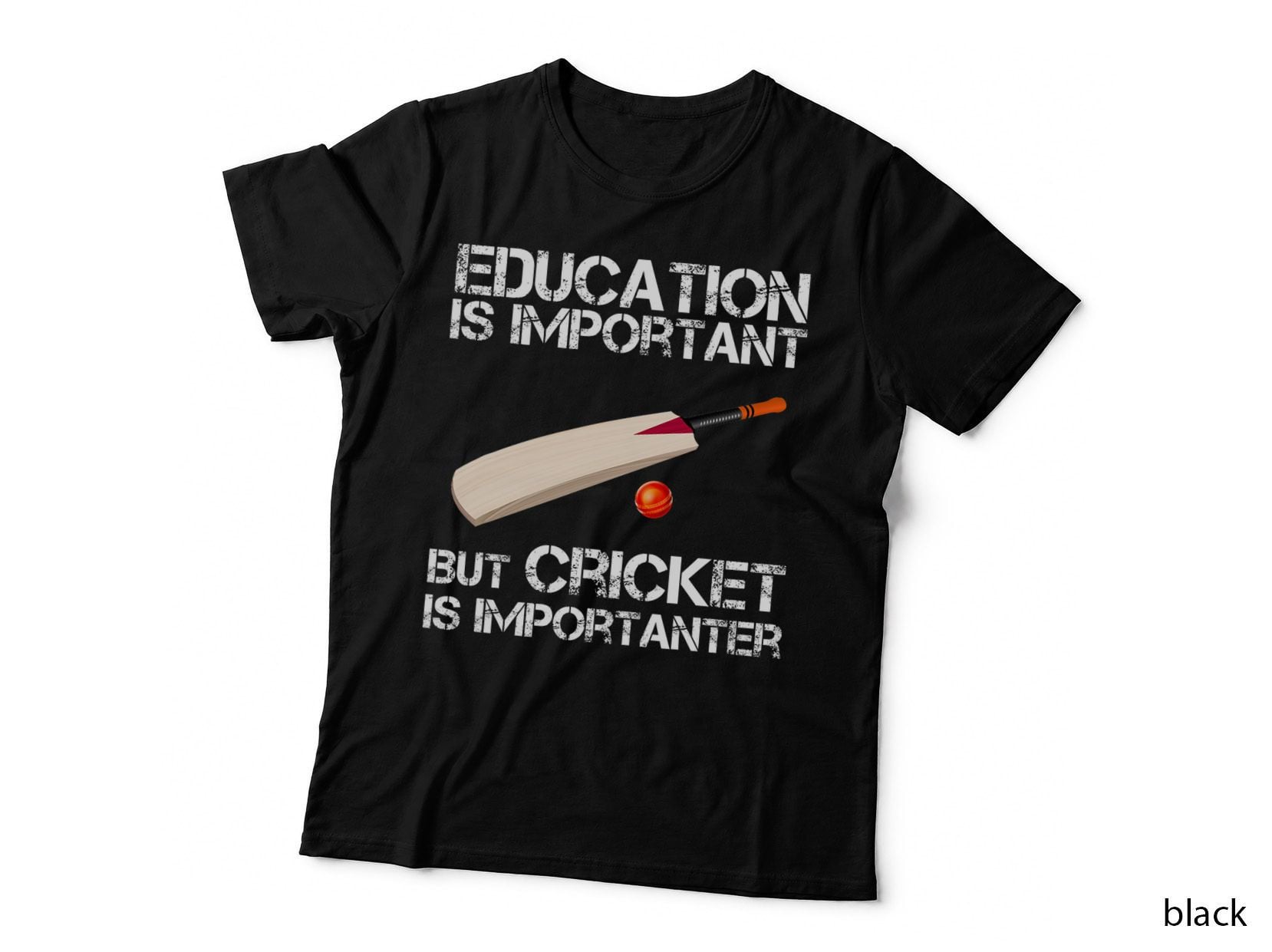 Education Is Important but Cricket Is Importanter, Funny Sports T-Shirt